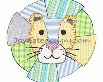 Lion Vintage Applique’ Embroidery Design