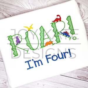 Sketch Dinosaur Bean Stitch Embroidery Font - Etsy