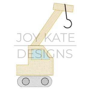 Vintage Crane Sketch Embroidery Design