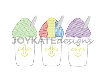 Diseño de bordado con puntada vintage de tres bolas de nieve. Diseño de bola de nieve con relleno ligero y puntada frijol para bordado a máquina. Tres bolas de nieve en fila