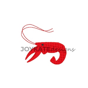 Mini Fill Stitch Crawfish Embroidery Design