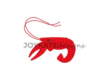 Mini Fill Stitch Crawfish Embroidery Design