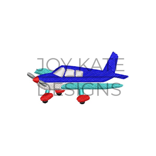 Mini Propeller Airplane Embroidery Design