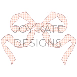 Vintage Bow Bean Stitch Applique Design