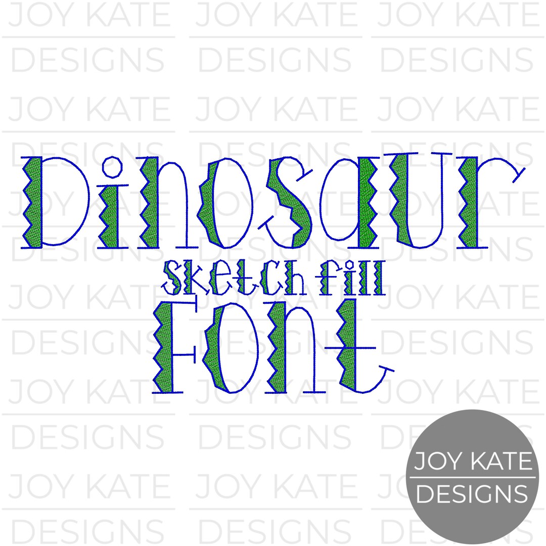 Sketch Dinosaur Bean Stitch Embroidery Font - Etsy