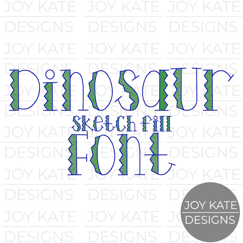 Sketch Dinosaur Bean Stitch Embroidery Font - Etsy