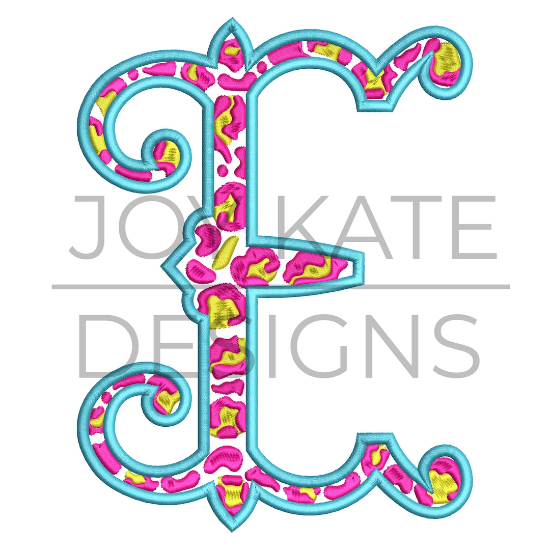 Leopard Print Letter Set Embroidery Font - Etsy