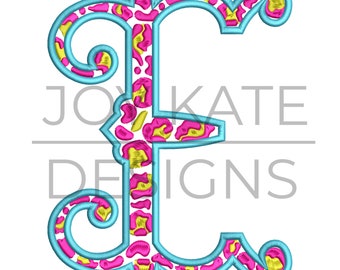 Leopard Print Letter Set Embroidery Font