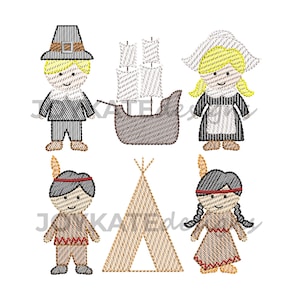Build Your Own Sketch Thanksgiving Mini Set Embroidery Design