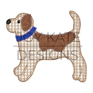 Dog Blanket Stitch Applique Design
