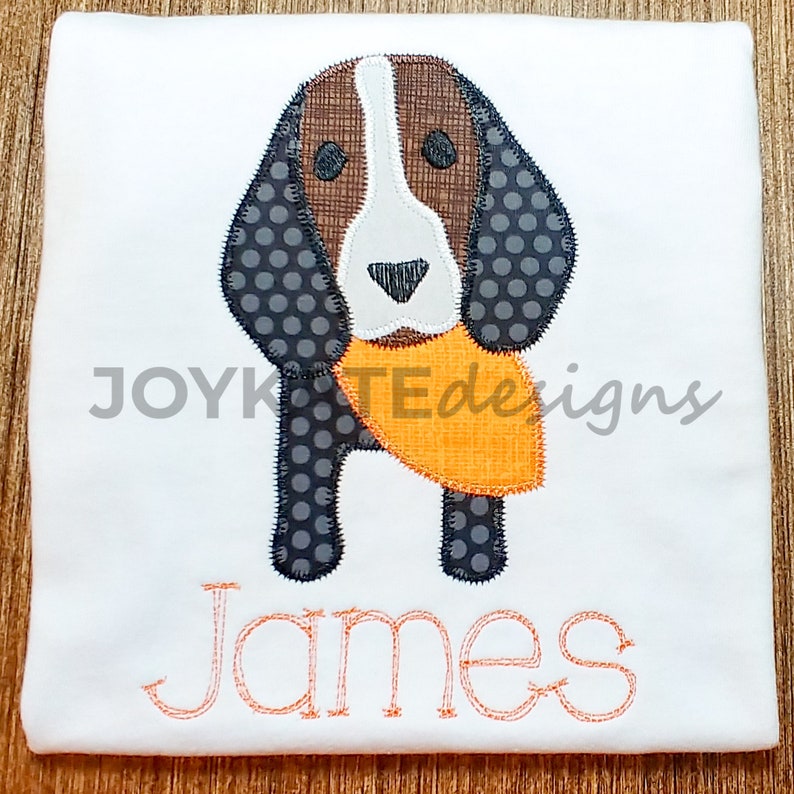 Hound Dog With Bandana Applique Embroidery Design Etsy