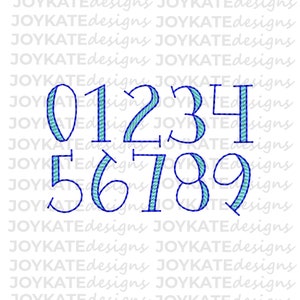 The Sketch Fill Benjamin Number Set Bean Stitch Embroidery Font