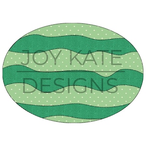 Whole Watermelon Bean Stitch Applique Design