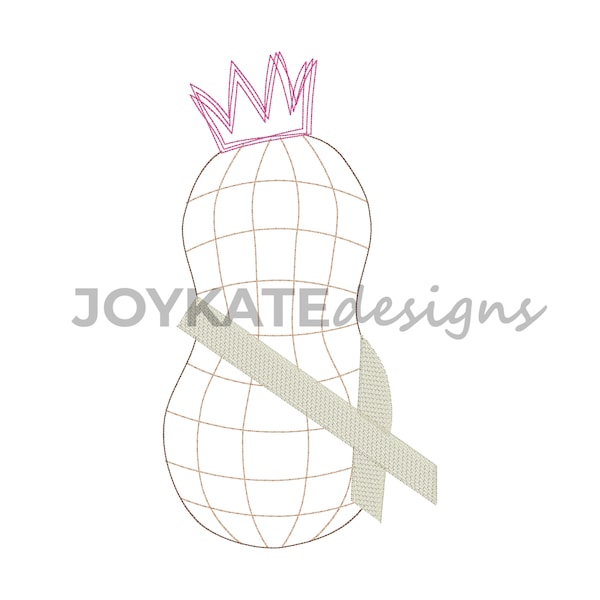 Peanut Festival Queen Vintage Embroidery Design