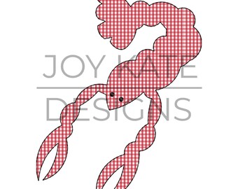 Design de apliques de lagostins com ponto de feijão