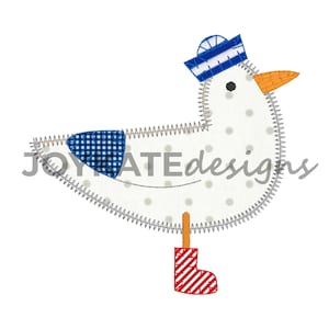 Seagull Applique Embroidery Design