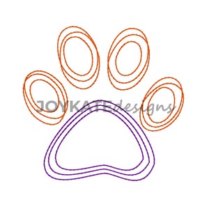 Scribble Quick Stitch Pawprint Embroidery Design