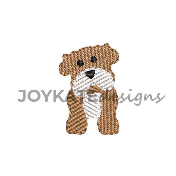 Mini Light Fill Bulldog Embroidery Design