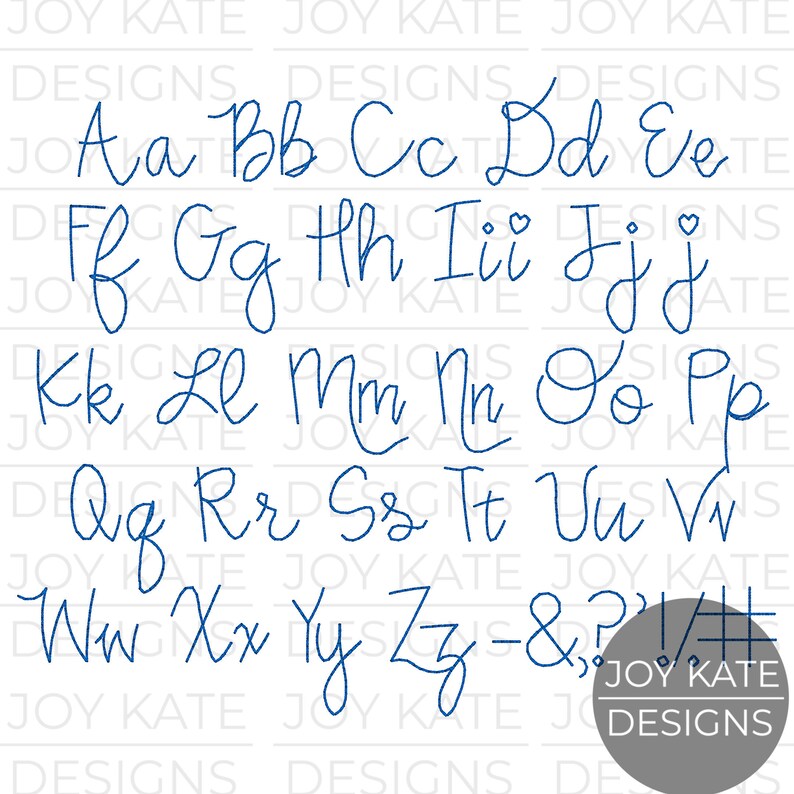 Stacey Script Bean Stitch Embroidery Font Etsy