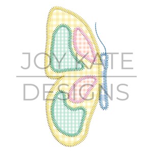 Butterfly Vintage Zigzag Stitch Applique Design