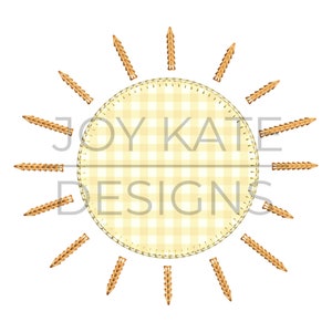 Sunshine Blanket Stitch Applique Design