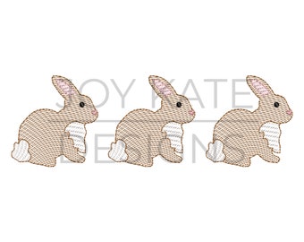 Hase Kaninchen Trio Skizze Stickerei Design