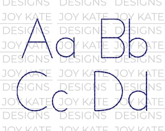 The Kyle Bean Stitch Embroidery Font