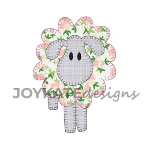 Lamb Blanket Stitch Applique Embroidery Design, Easter Lamb/Sheep Blanket Stitch Applique for Machine Embroidery