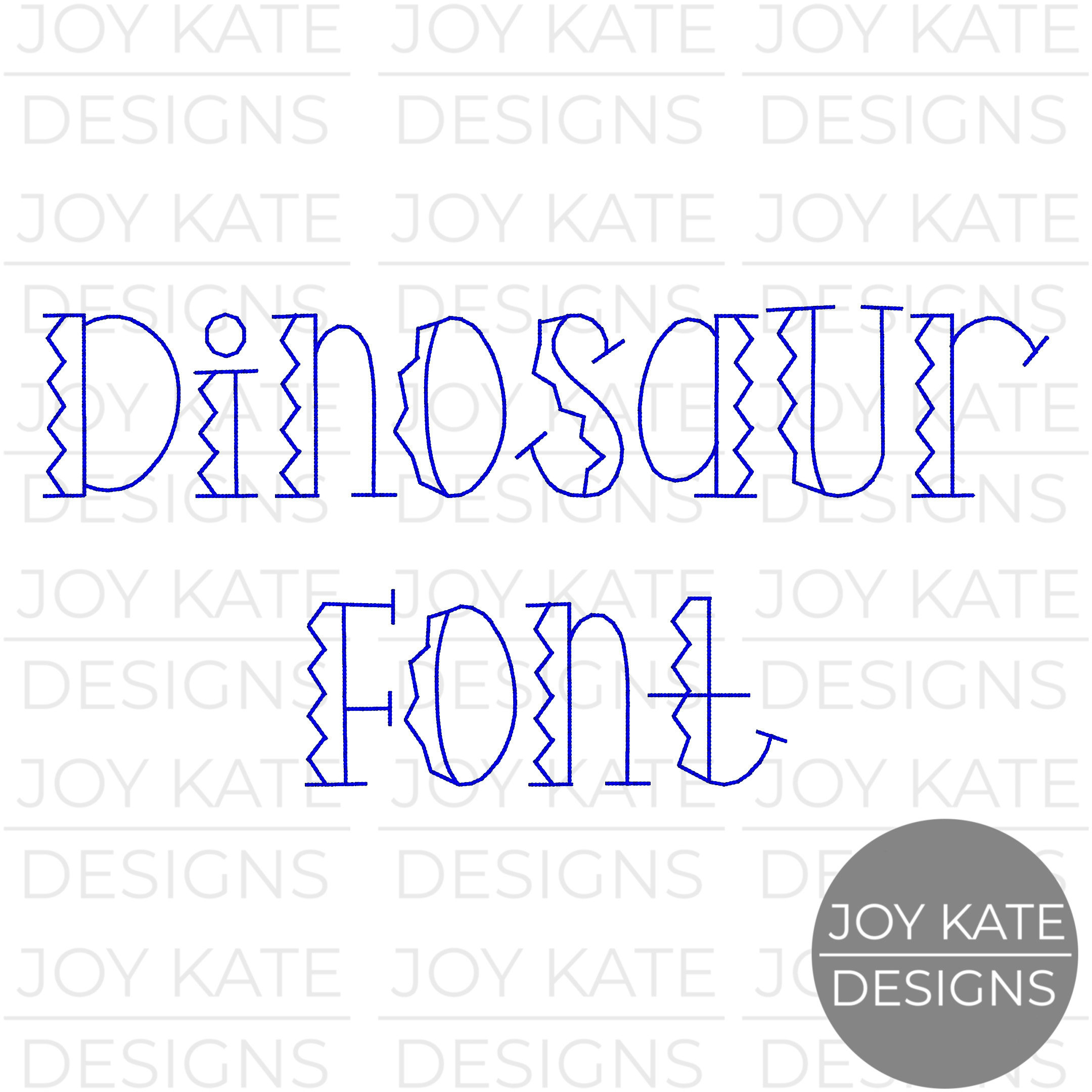 Dinosaur Bean Stitch Embroidery Font - Etsy