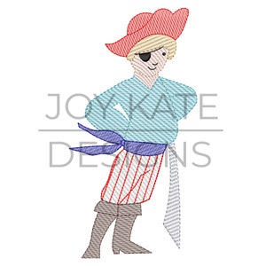 Pirate Boy Sketch Embroidery Design
