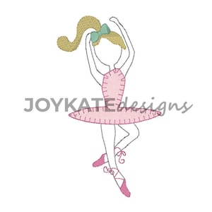 Ballerina embroidery applique&#39; design, 4x4 & 5x7,  Ballerina applique, Vintage stitch embroidery, Ballet embroidery file, Blanket stitch