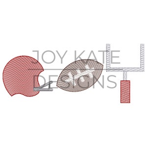 Football Trio Sketch Embroidery Design