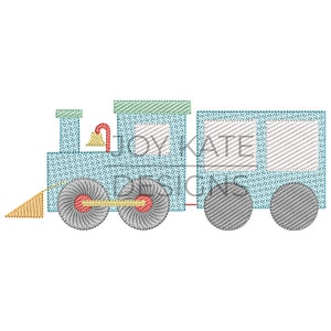 Little Train with Bell Sketch Embroidery Design