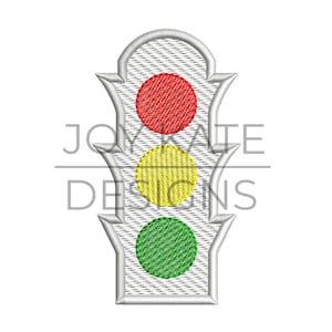 Traffic Light Sketch Fill Embroidery Design