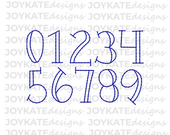 The Benjamin Number Set Bean Stitch Embroidery Font
