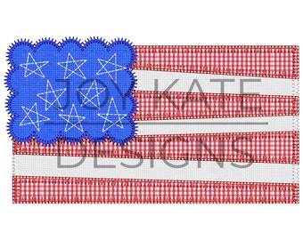 Scallop American Bandiera Applique Design