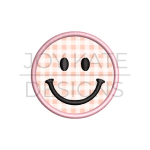 Smiley Face Mini Satin Stitch Applique Design