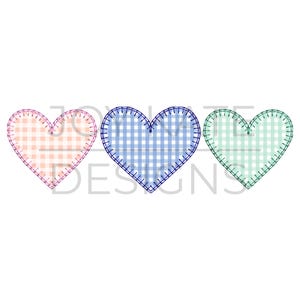 Herz Trio Decke Stitch Applikation Design