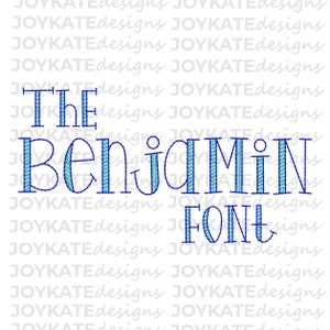 The Sketch Fill Benjamin Bean Stitch Embroidery Font