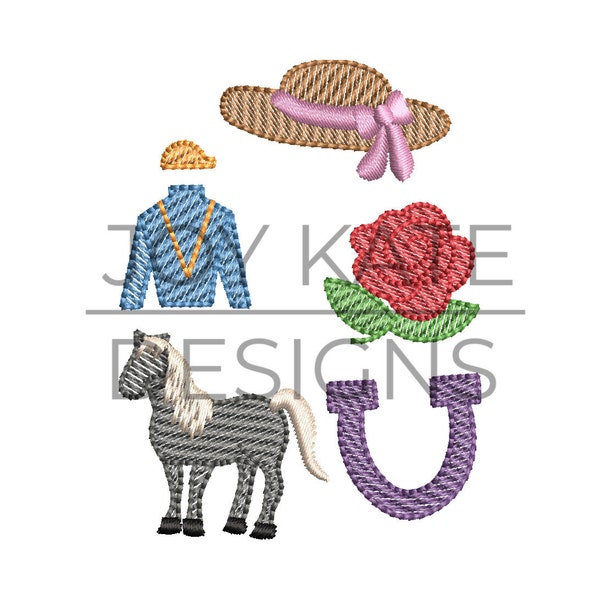 Build Your Own Horse Derby Set Embroidery Design