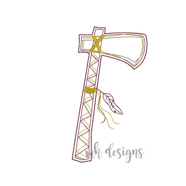 Quick stitch tomahawk embroidery design, Vintage stitch tomahawk, Embroidery file, Bean stitch tomahawk, Seminoles, Football, Florida State