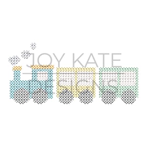 Train Cross Stitch Mini Embroidery Design