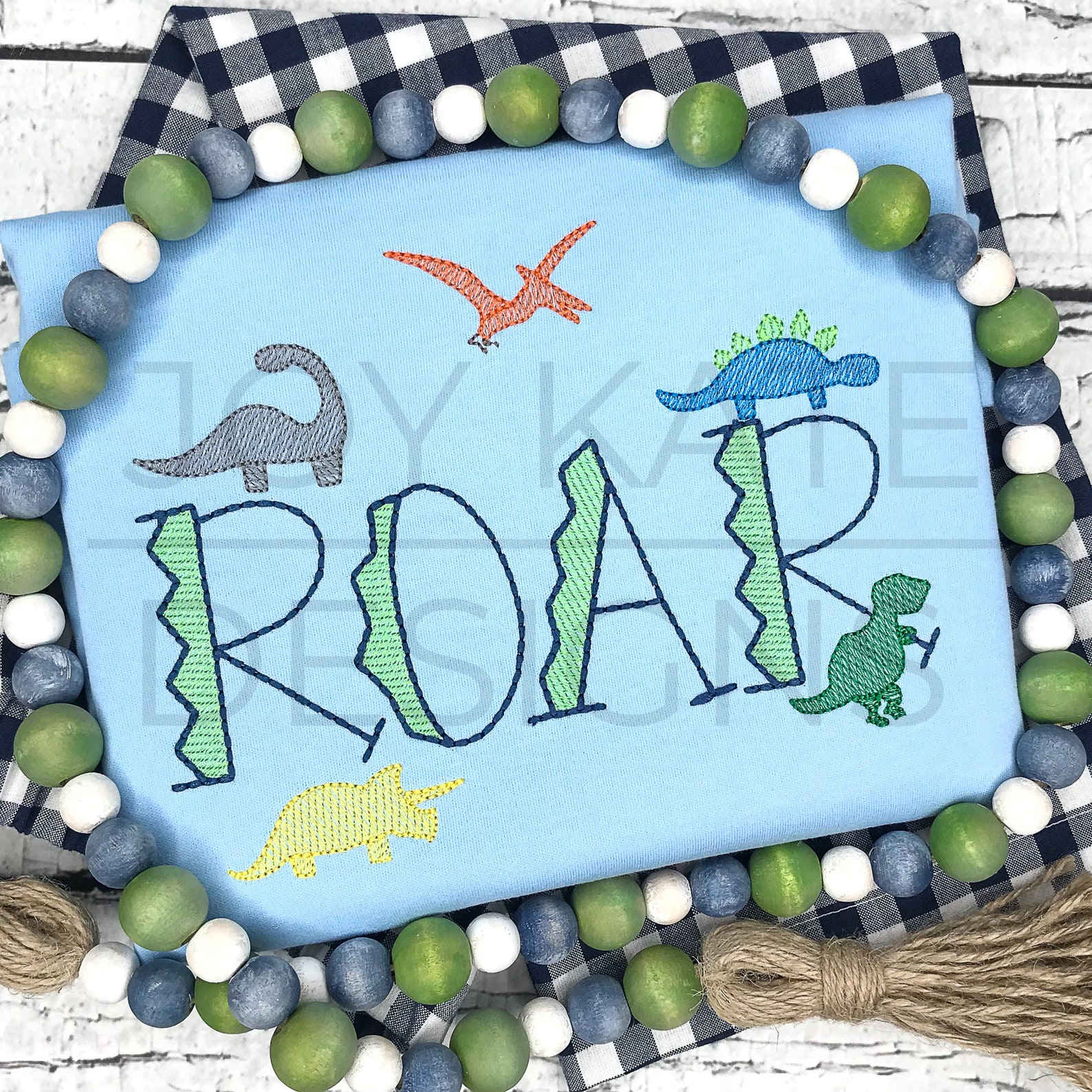 Sketch Dinosaur Bean Stitch Embroidery Font - Etsy
