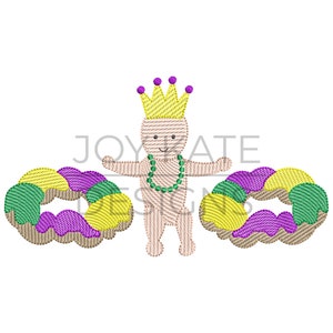 King Cake and Plastic Baby Sketch Trio Embroidery Design