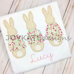 Girl Bunny Rabbit With Cape Applique Trio Embroidery Design - Etsy