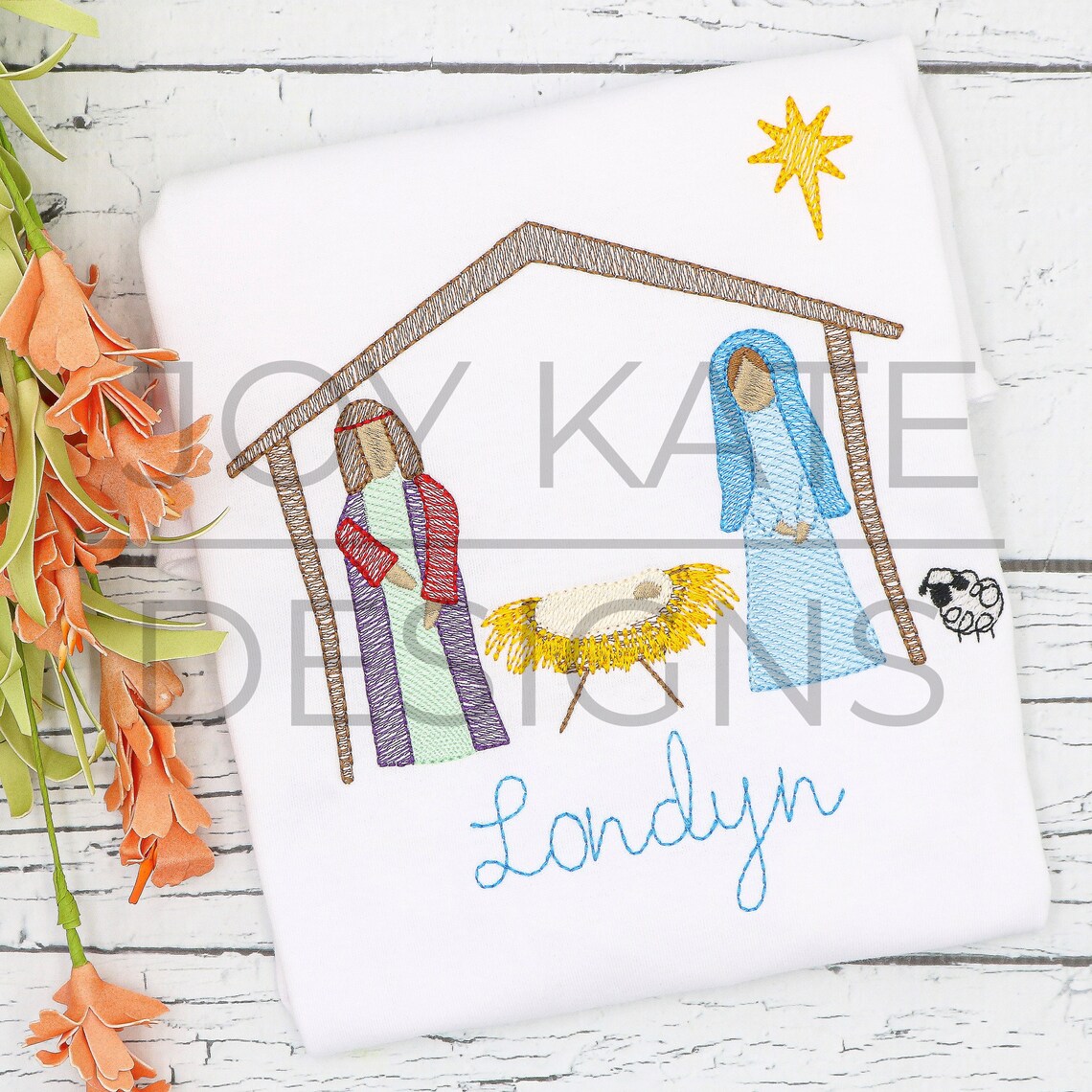 Build Your Own Nativity Set of Embroidery Designs Etsy