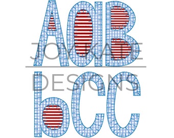 The Elijah Blanket Stitch Applique Letter Set