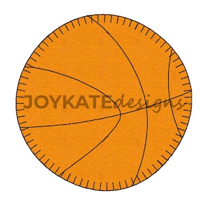 May include: Orange basketball with black stitching. The basketball has a textured surface.