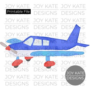 Propeller Airplane Watercolor Printable PNG
