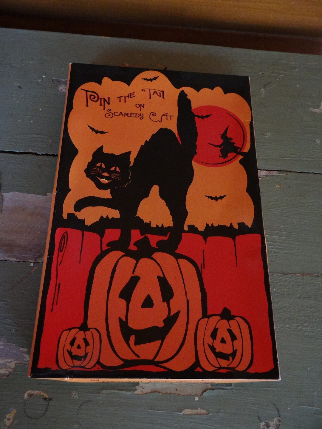 Vintage Bethany Lowe Pin the Tail on the Cat Halloween Game With Box Etsy